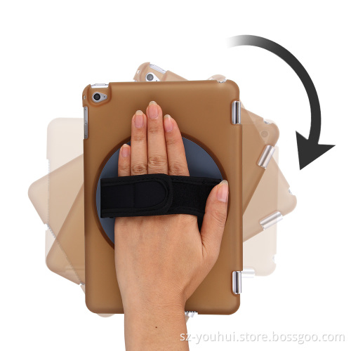 Factory Outlet 360 Rotation handheld Case Smart Flip cover for iPad mini 4